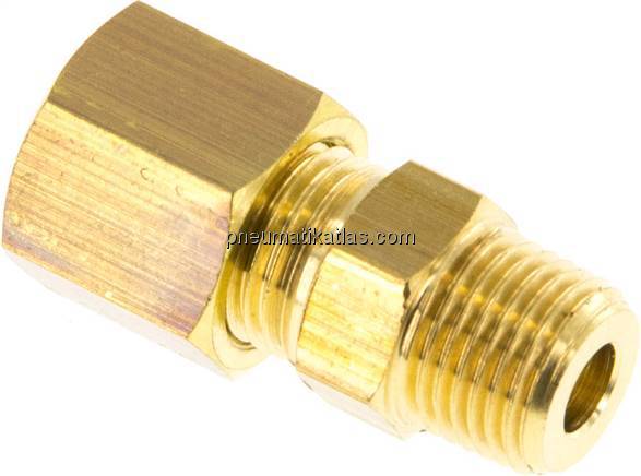 Gerade Klemmringverschraubung R 1/8"-6 (M10x1)mm, Messing