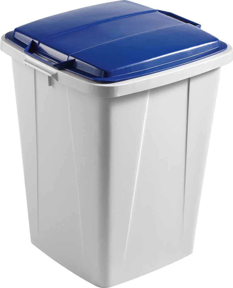 Wertstoffsammler 90l grauinkl. Deckel, blau