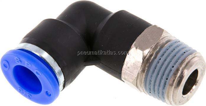 Winkel-Steckanschluss NPT 3/8"-3/8" (9,52 mm), IQS-Inch