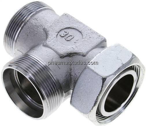 Einstellb. L-Schneidringverschraubung 42 L (M52x2), ohne Mutter & Schneidring, S