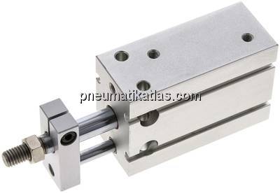 Direktmontagezylinder, Kolben 25mm,Hub 25mm, verdrehgesicherte Kolbenstange