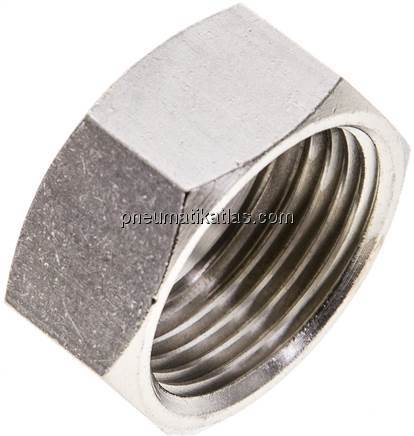 Überwurfmutter Messing vernickelt, G 3/4", 19 mm