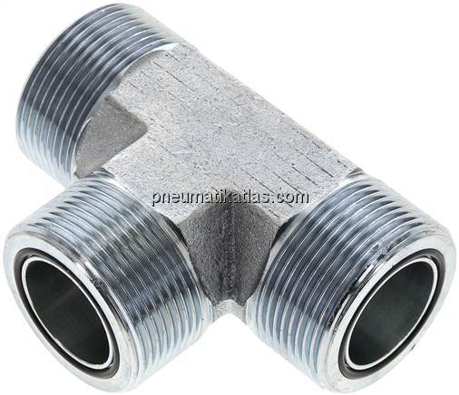 ORFS-T-Verschraubung UN 1-11/16"-12(AG)