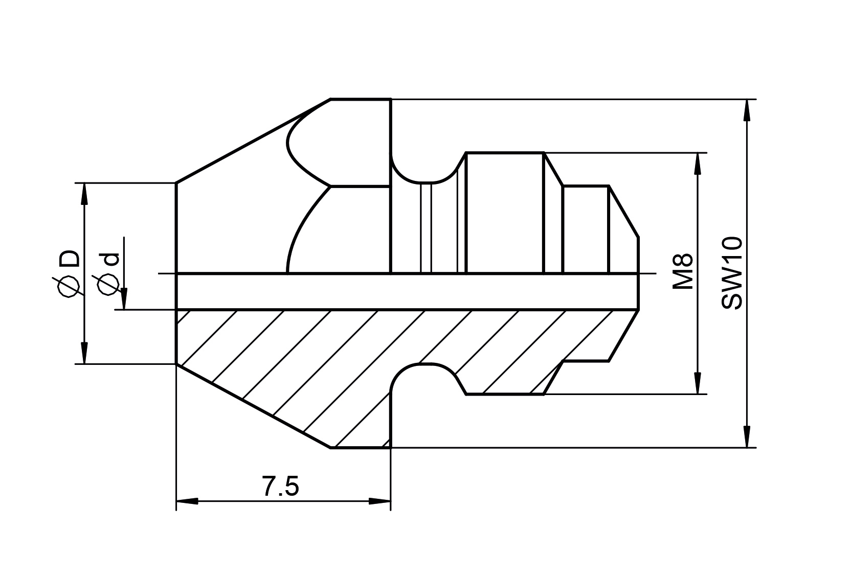 Mundstück 10/40 K (für Kunststoff-Blindniete)