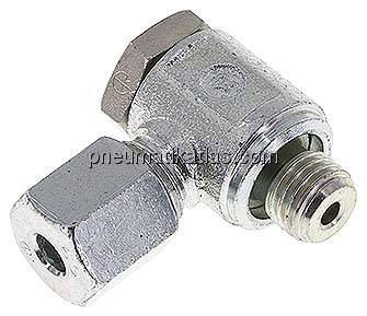 Winkel-Schwenkverschraubung M 12x1,5-6 S (M14x1,5), Stahl verzinkt