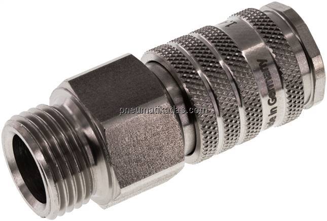 Kupplungsdose (NW7,2) G 1/2"(AG), Edelstahl