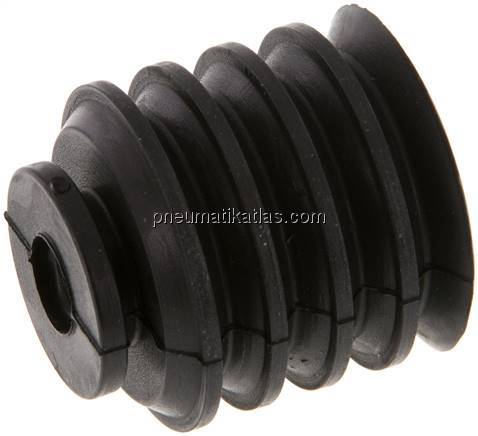 Balgsauger, 4,5-fach, P-Serie, Ø 31x21mm, CR (50A), schwarz