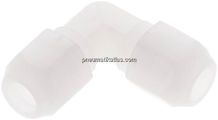 Winkel-Schlauchverbinder 10x8mm, PVDF (FDA)