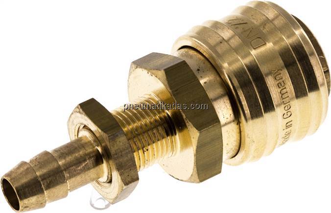 Schott-Kupplungsdose (NW7,2) 8 (5/16")mm Schlauch, Messing