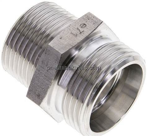 Gerade Schneidringverschr. R 3/4"-22 L (M30x2), ohne Mutter & Schneidring, 1.457