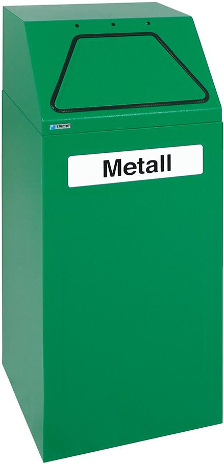 Wertstoffsammler 65 l grün stationär stumpf