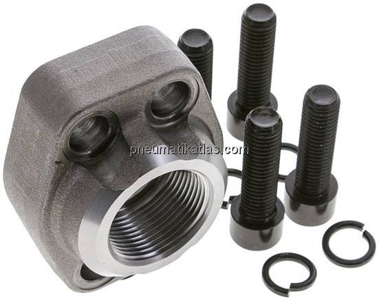 Flanschverschraubung 1-1/4"-SAE (6000 PSI), G 1-1/4" (IG)