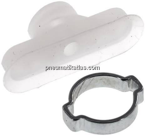 Ovalsauger, 36 x 12mm, Hub 2mm, Silikon (60A), transparent