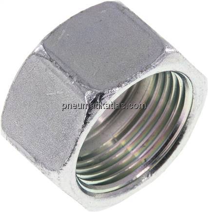 Überwurfmutter DN20, M 30x2, Bohrung 24,0mm, Stahl verzinkt