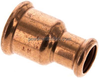 Pressfitting, Reduziermuffe, 28x18mm, Kupfer / Kupferlegierung