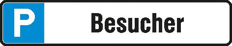 Parkplatzschild Alu B520xH110 mm Besucher SafetyMarking