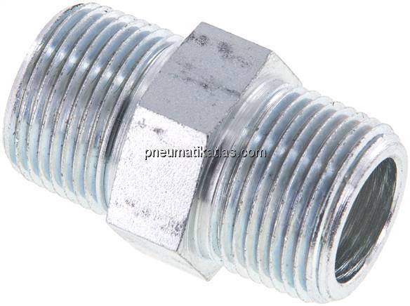 Doppelnippel NPT 3/4"-NPT 3/4", Stahl verzinkt