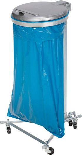 Abfallsammler 120 l verz.fahrbar 4 Rll. KS-Deckel VAR