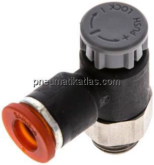 Kompakt-Drosselventil G 1/8"-6mm,zuluftregelnd