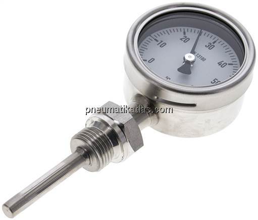 Bimetallthermometer, senkrecht D63/0 bis +60°C/63mm