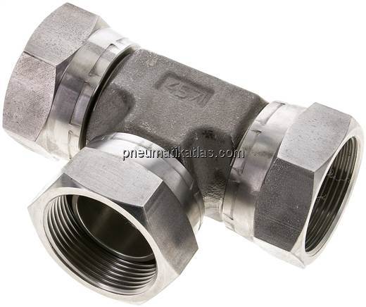 T-Verschraubung,60°Konus G 1-1/2" (IG), V4A