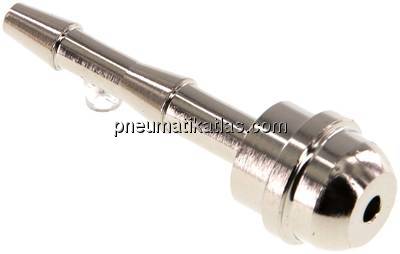 Tülle Messing vernickelt, G 3/8"-4mm, ohne Mutter