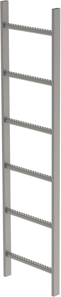 Schachtleiter 6 Sprossen L 1,68 m B440 mm LW 300 mm Edelstahl V4A