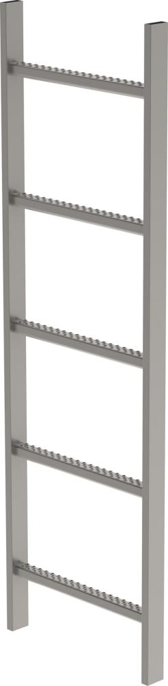 Schachtleiter 5 Sprossen L 1,40 m B440 mm LW 300 mm Edelstahl V4A