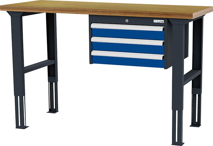 Arbeitstisch B1500mm HV 3 Schbl. 7016/5010 Forum