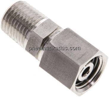 Einstellb. Schneidringverschr. 8 L-NPT 1/4", 1.4571