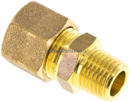 Gerade Klemmringverschraubung R 1/4"-10 (M16x1,5)mm, Messing