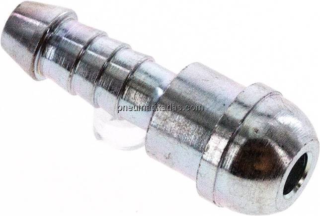 Schlauchnippel,60°-Dichtkegel,5 - 6mm f. M 14x1,5 -G 1/4"