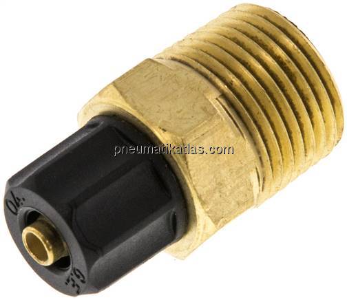 Gerade Verschraubung NPT 3/8"-6x4mm, Messing