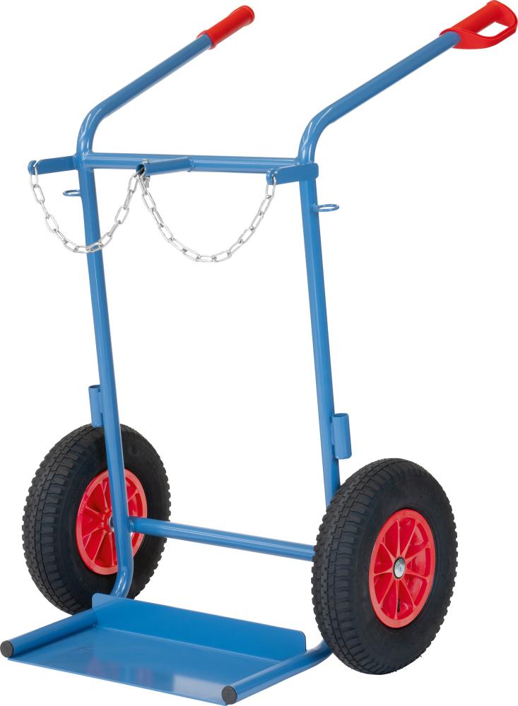 Stahlflaschenkarre f.2 Fl.40-50 l Lufträder fetra