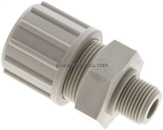 Gerade Verschraubung G 3/8"-20x13mm, Polypropylen