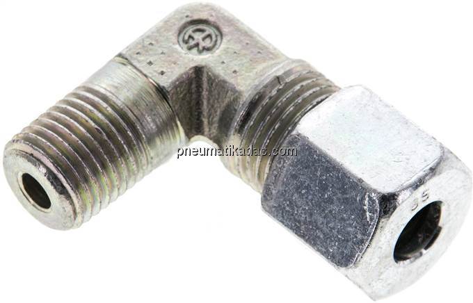 Winkel-Schneidringverschraub. NPT 1/4"-8 S (M16x1,5), Stahl verzinkt