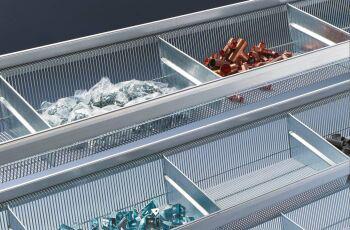 Zusatzebene WS 2000 B2500xT400 mm Gitterkörbe inkl.5 Fachteiler