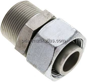 Einstellb. Schneidringverschr. 30 S-NPT 1-1/4", Stahl verzinkt