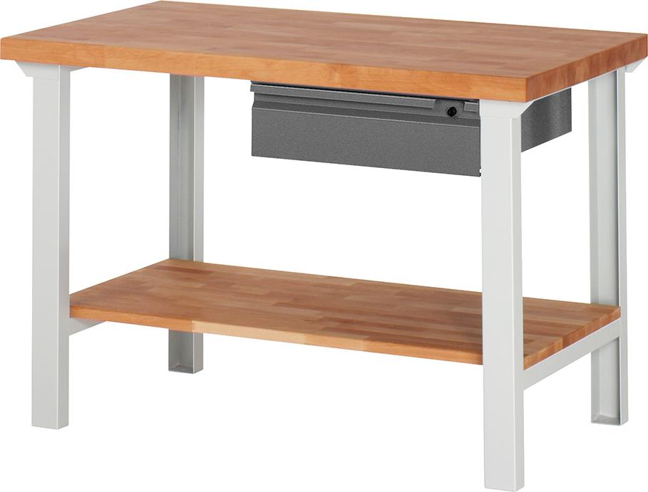 Werkbank Serie Basic 7 Modell 7001-7 B1250xT700xH840mm RAL7035/7016