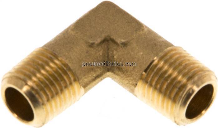 90°-Winkel R 1/8" (AG), Messing