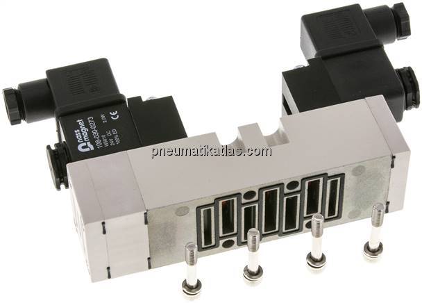 ISO-Ventil (Größe 1), 5/3-Wege, Mittelstellung geschlossen, 24 V AC