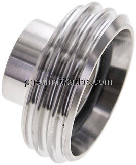 Gewindestutzen (Milchgewinde) Rd 44 x 1/6"-23,0mm, 1.4404