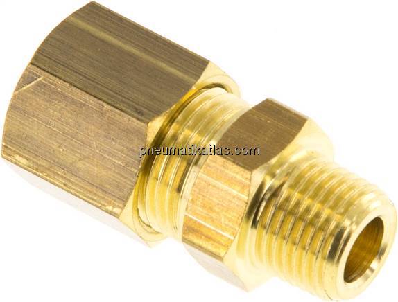 Gerade Klemmringverschraubung R 1/8"-8 (M12x1)mm, Messing