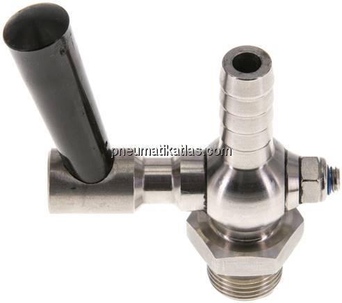 Edelstahl-Schlauchhahn G 3/8"-10mm, PN 6