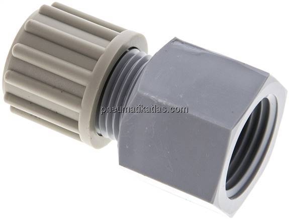 Aufschraub-Verschraubung G 1/2"-12x9mm, PA