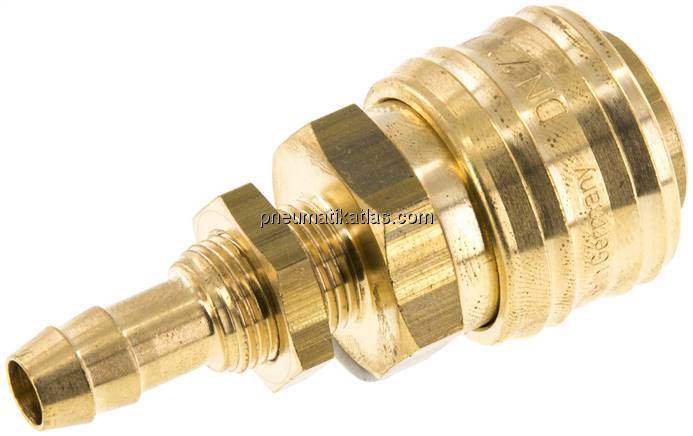 Schott-Kupplungsdose (NW7,2) 8 (5/16")mm Schlauch, Messing