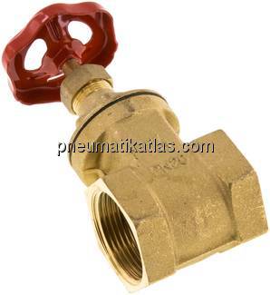 Muffen-Absperrschieber, Messing, G 1-1/4", PN 20