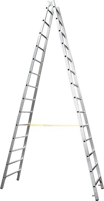 Stehleiter Coni B 2x14 Sprossen Leiterlänge 4,02 m Arbeitshöhe 5,10 m ZARGES
