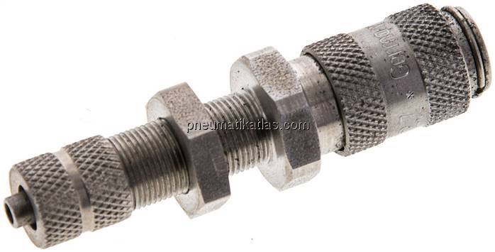 Schott-Kupplungsdose (NW2,7) 4,3x3mm Schlauch, Edelstahl