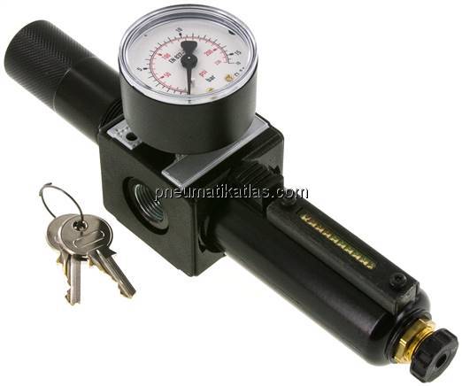 MULTIFIX Filterregler, abschließbar, G 3/8", 0,5 - 10bar, Baureihe 1